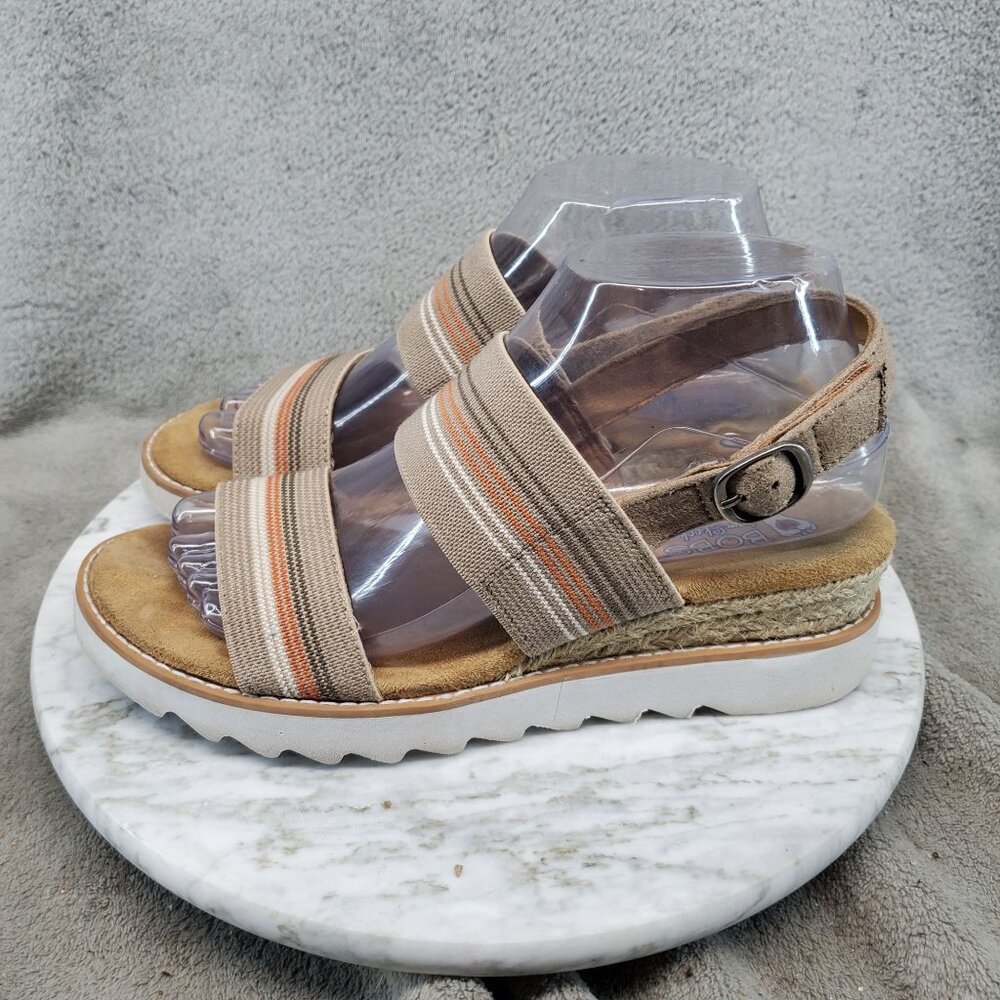 Skechers Shoes Womens Size 7 Bobs Desert Kiss Brown Textile Slingback Sandals